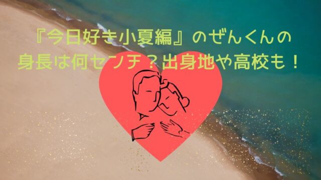 今日好き小夏編のぜん 内田禅 くんの身長は何センチ 出身地や高校も 好きなものでちいさな幸せを