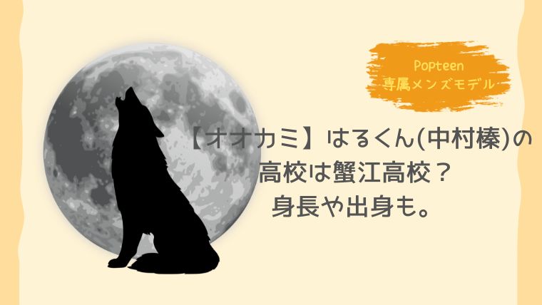 【オオカミ】はるくん(中村榛)の高校は蟹江高校？身長や出身も。