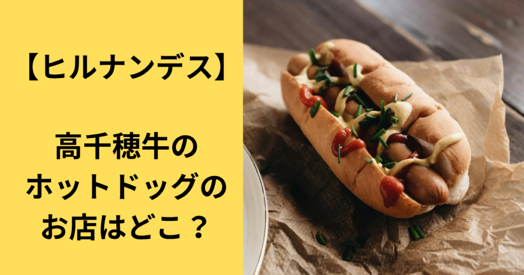 【ヒルナンデス】高千穂牛のホットドッグのお店はどこ？